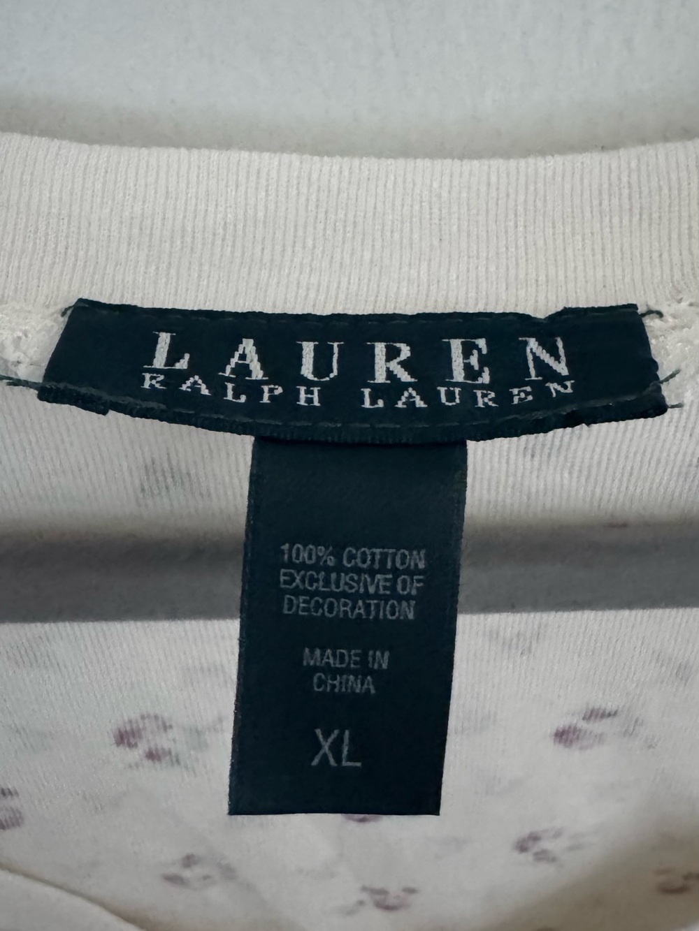 Lauren Ralph Lauren Cotton Floral Knit Nightshirt Pajama Dress XL - Picture 6 of 13